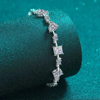 6.2 Carat Moissanite 925 Sterling Silver Bracelet Moissanite - Tophatter Daily Deals